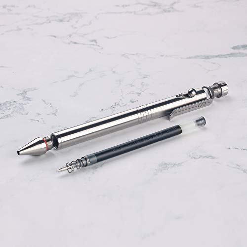 SMOOTHERPRO Bolt Action Pen Decent Stainless Steel Compatible with Pilot G2 Refill Durable Stainless Steel Clip for EDC Pocket Design (SSG050) - Image 4