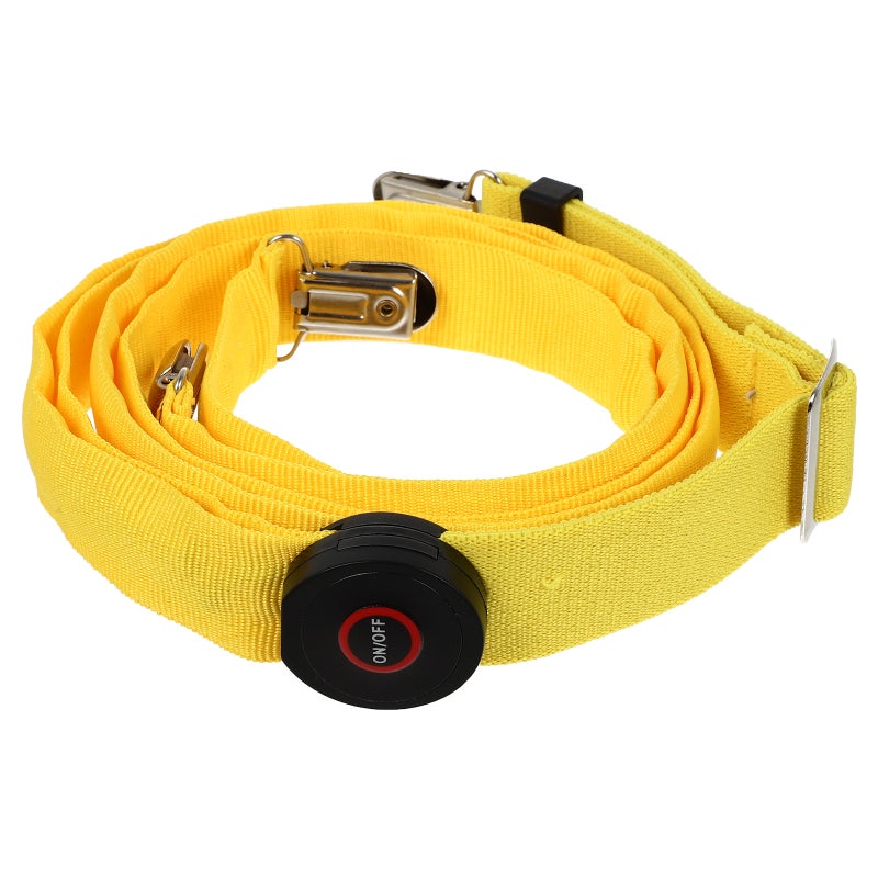 2pcs Clip- Suspenders Glowing Adjustable Printing Elastic Y-shaped Trouser Straps for Men Women (Yellow) - Image 1