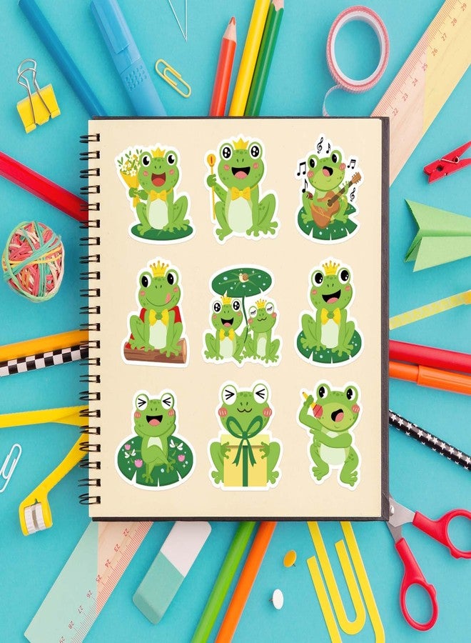 Whaline 1200Pcs Frog Stickers Roll Summer Cute Frog Paper Decals Green Cartoon Jumping Frogs Self-Adhesive Teacher Reward Stickers for Envelope Bottle Scrapbook Decor Party Supply, 2 Rolls - Image 4