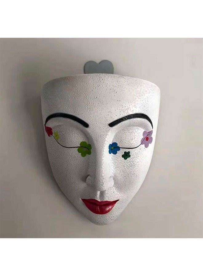 BLUE CORAL Head Wall Girl Face Planter, Wall Mounted Plant Pot,, Hanging Planter Wall Art for Indoor and Outdoor Garden Multicolour  - Image 5