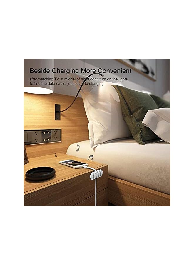 S-TOP 2 PCS Cable Management Cable Clips Holder With 5 Cable Slots, Soft Silicone Cable Organizer For Power Cords, Headphones, USB Cables, Audio Cables (Black, Pack of 2) - Image 2