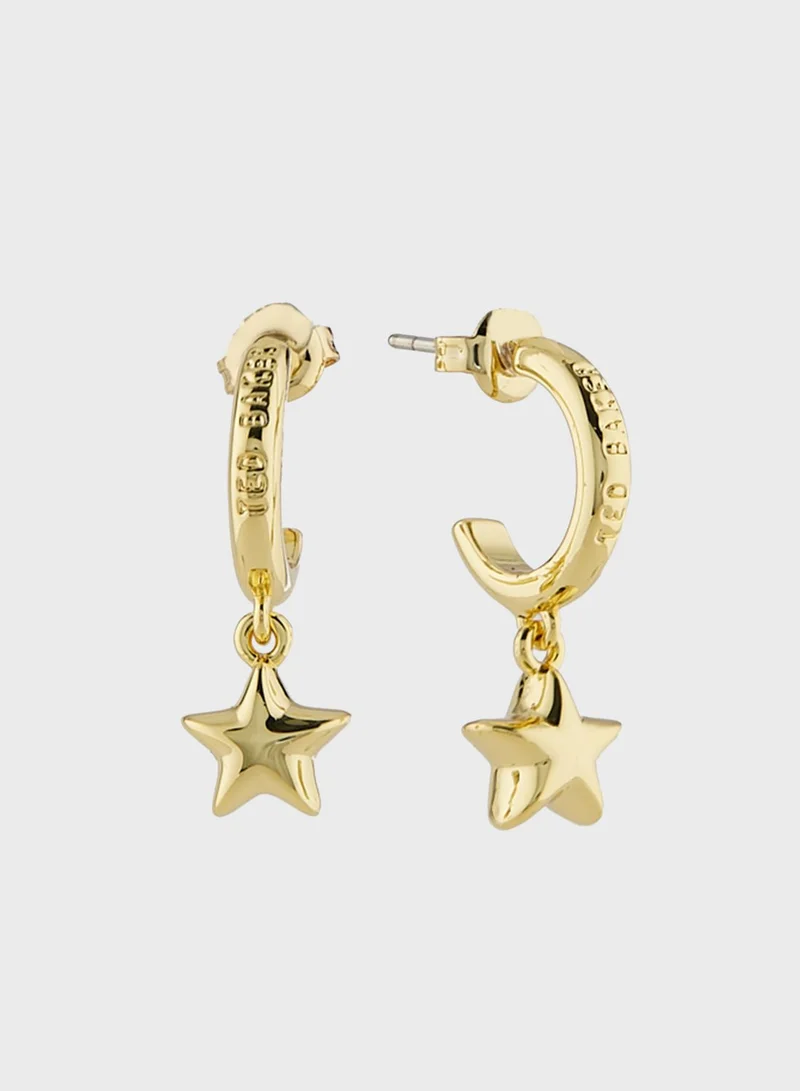 Ted Baker Pistela: Pillow Star Hoop Charm  Earrings