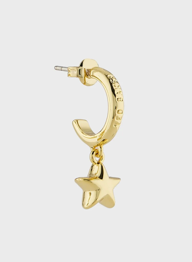 Ted Baker Pistela: Pillow Star Hoop Charm  Earrings