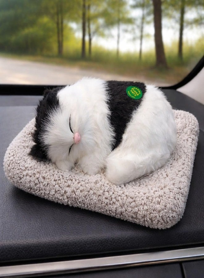SMAX Cat Toys -Touch-Activated Sleeping Cat Plush Toy with Realistic Meow Sound | Soft Kitten Toy for Girl, Cat Lovers & Car Dashboard Decoration | Stuffed Toys (Design_6) - Image 2