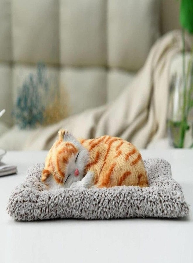 SMAX Cat Toys -Touch-Activated Sleeping Cat Plush Toy with Realistic Meow Sound | Soft Kitten Toy for Girl, Cat Lovers & Car Dashboard Decoration | Stuffed Toys (Design_6) - Image 5