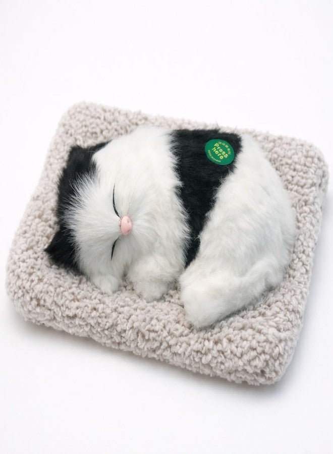 SMAX Cat Toys -Touch-Activated Sleeping Cat Plush Toy with Realistic Meow Sound | Soft Kitten Toy for Girl, Cat Lovers & Car Dashboard Decoration | Stuffed Toys (Design_6) - Image 1