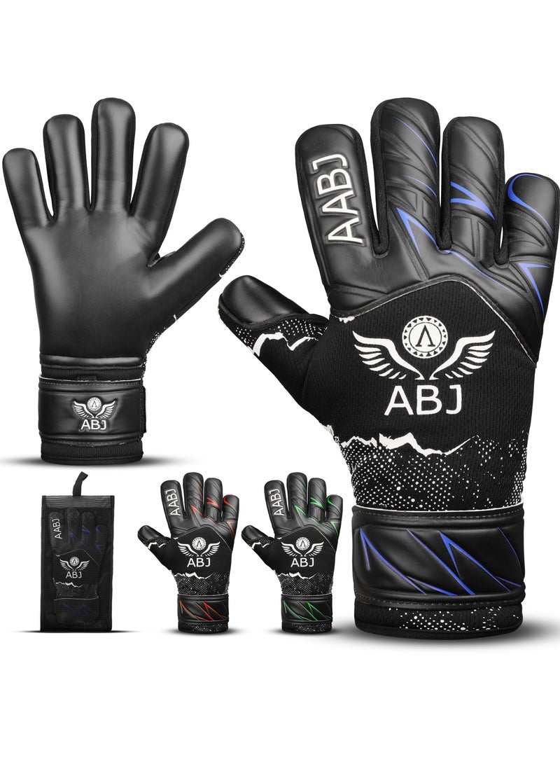 أيه بي جي قفازات حارس مرمى احترافية مع حماية معصم 360 درجة، حشوة 5 ملم وتصميم راحة يد ممتدة لأقصى قدر من التماسك والحماية - Image 1
