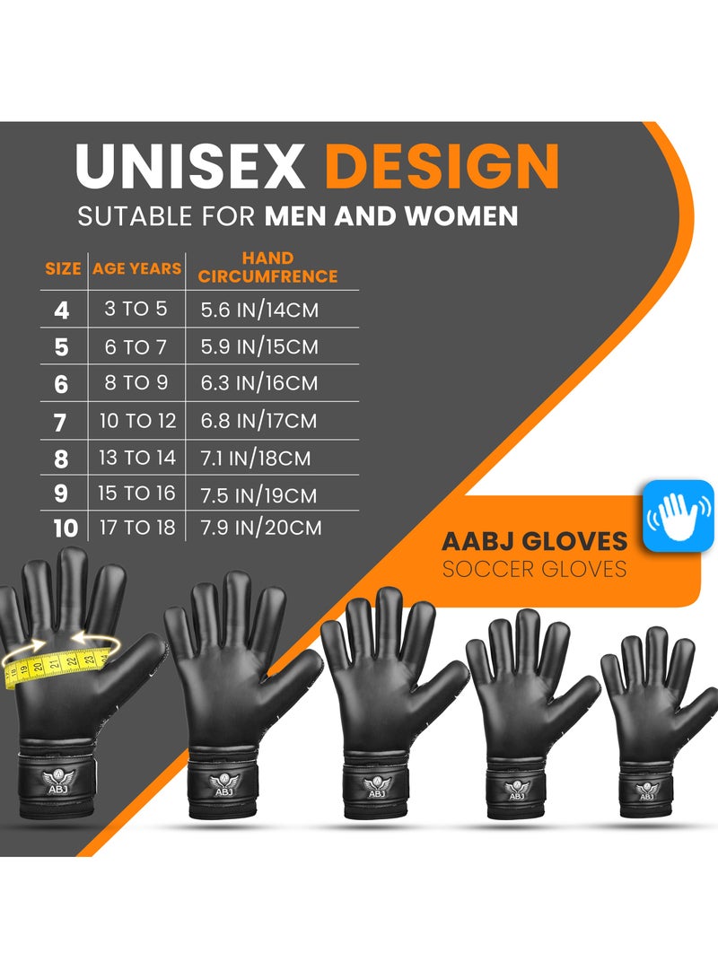أيه بي جي قفازات حارس مرمى احترافية مع حماية معصم 360 درجة، حشوة 5 ملم وتصميم راحة يد ممتدة لأقصى قدر من التماسك والحماية - Image 3