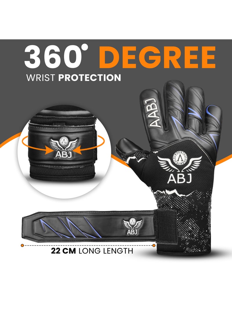 أيه بي جي قفازات حارس مرمى احترافية مع حماية معصم 360 درجة، حشوة 5 ملم وتصميم راحة يد ممتدة لأقصى قدر من التماسك والحماية - Image 4