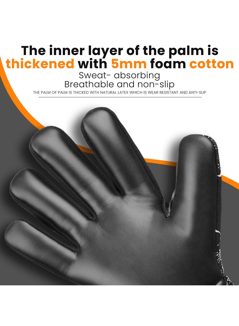 أيه بي جي قفازات حارس مرمى احترافية مع حماية معصم 360 درجة، حشوة 5 ملم وتصميم راحة يد ممتدة لأقصى قدر من التماسك والحماية - Image 5