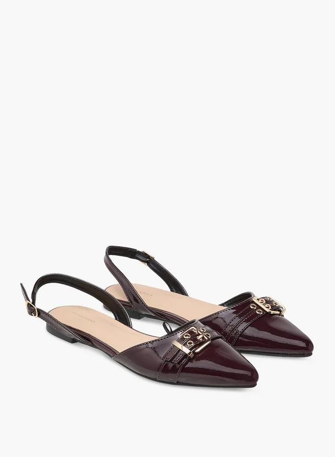 Flora Bella By Shoexpress Women Pointed Toe Shoes with Buckle Closure
