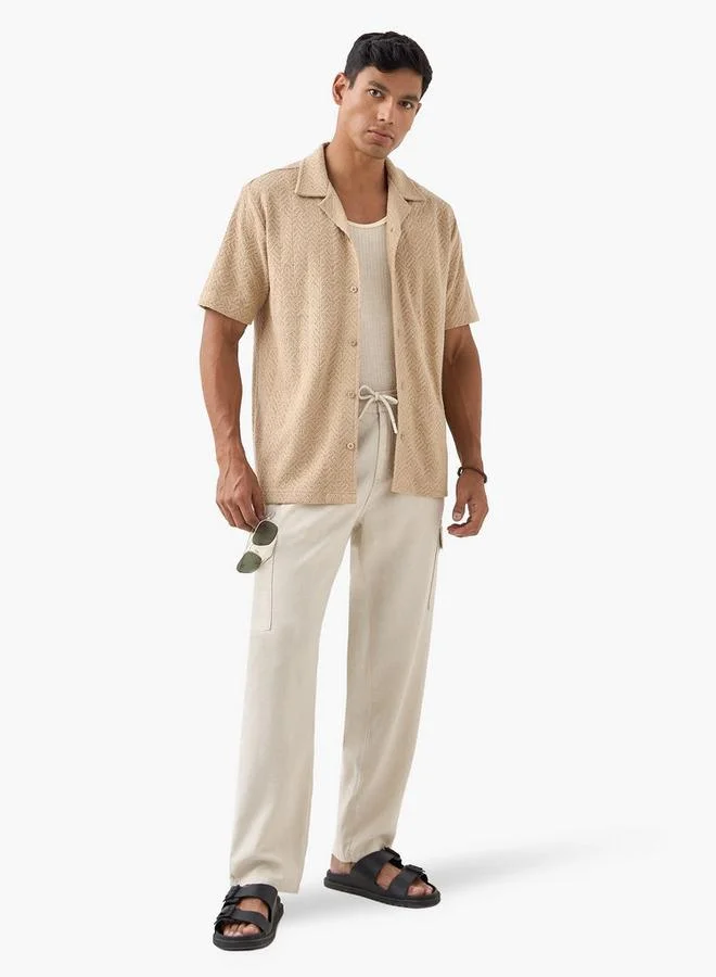 Iconic Iconic Cargo Flexi Waist Trousers with Drawstring Closure