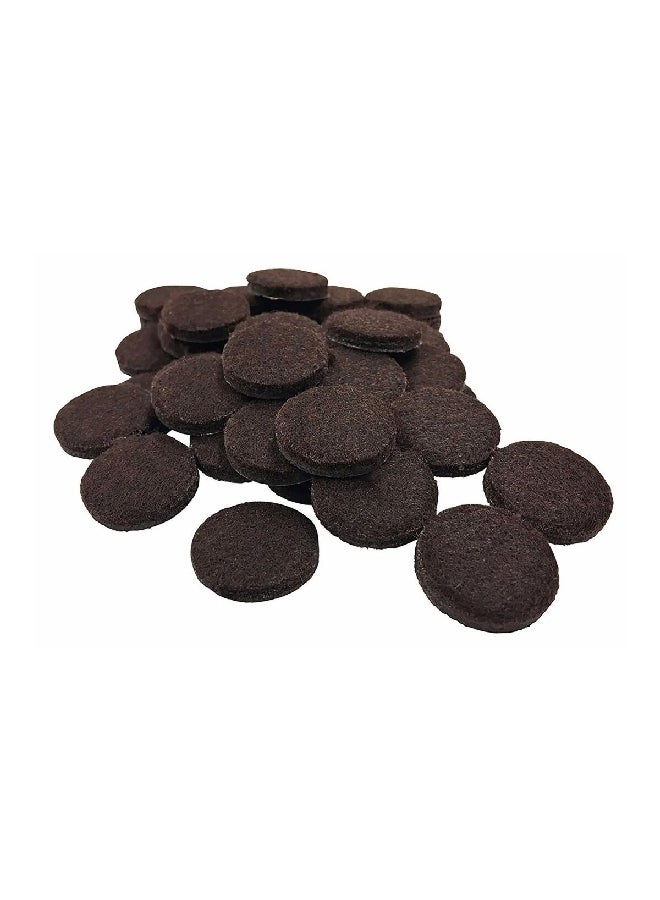 ACE 75-Piece Round Self-Adhesive Felt Pad Set Brown 10 mm 9949 - Image 1