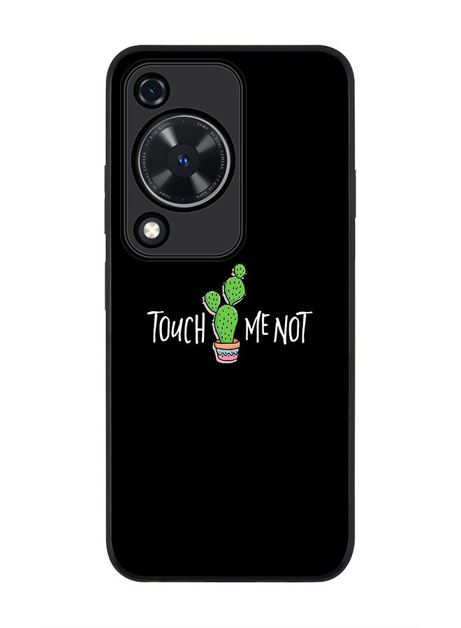 Stylizedd Rugged Black edge case for Huawei nova Y72 / Huawei Enjoy 70 4G, Slim fit Soft Case Flexible Rubber Edges Anti Drop TPU Gel Thin Cover -  Touch me not - Image 1