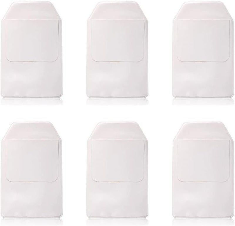 6Pcs White Pocket Protector with Pen Leaks for School,Hospital, Office