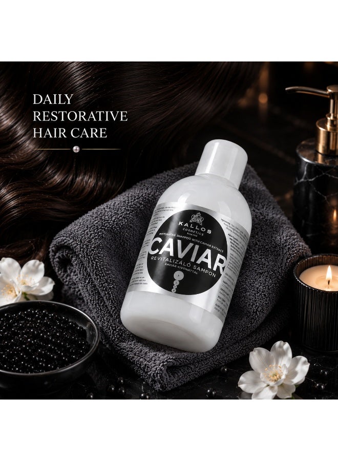 Kallos Caviar Restorative Shampoo with Caviar Extract 1000ml – Restorative Shampoo for Hair Strengthening - Image 5