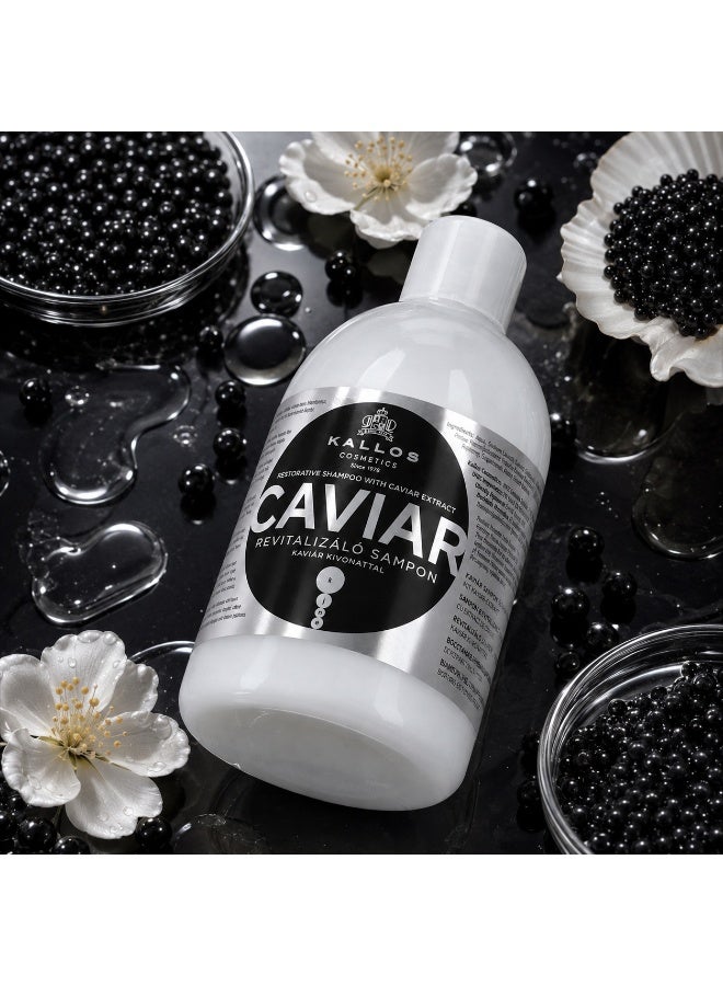 Kallos Caviar Restorative Shampoo with Caviar Extract 1000ml – Restorative Shampoo for Hair Strengthening - Image 4