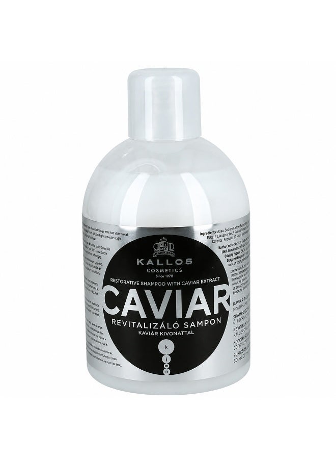 Kallos Caviar Restorative Shampoo with Caviar Extract 1000ml – Restorative Shampoo for Hair Strengthening - Image 1
