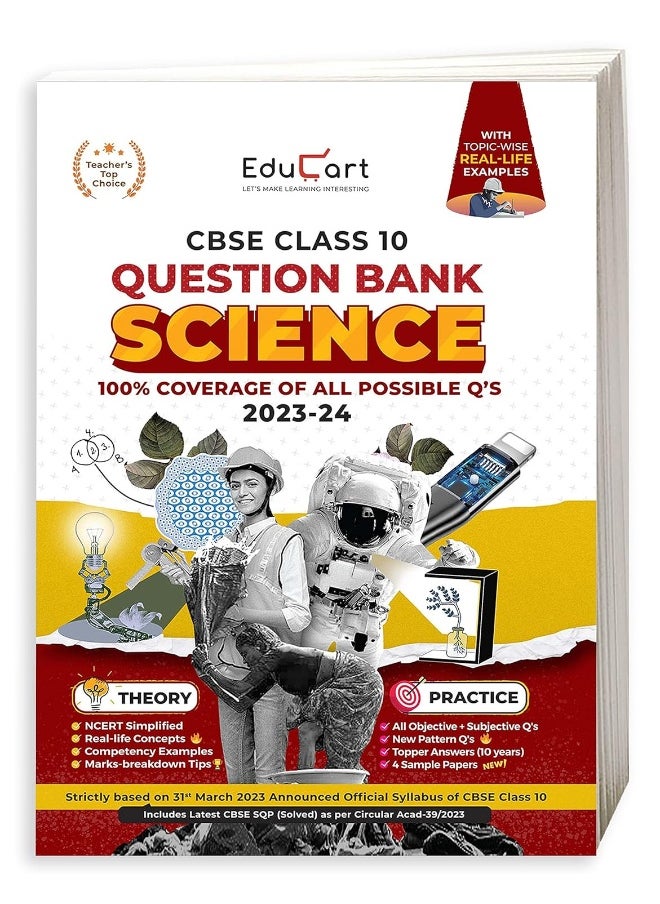 null - Educart CBSE Class 10 SCIENCE Question Bank 2023-24 (NCERT based reference book 2024) - Image 1