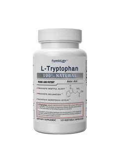 Superior Labs - Pure L-Tryptophan - 500Mg, 120 Vegetable Capsules - Non-Gmo Dietary Supplement For Restful Sleep & Relaxation - Supports Feelings Of Well Being And Healthy Circulation Circulation