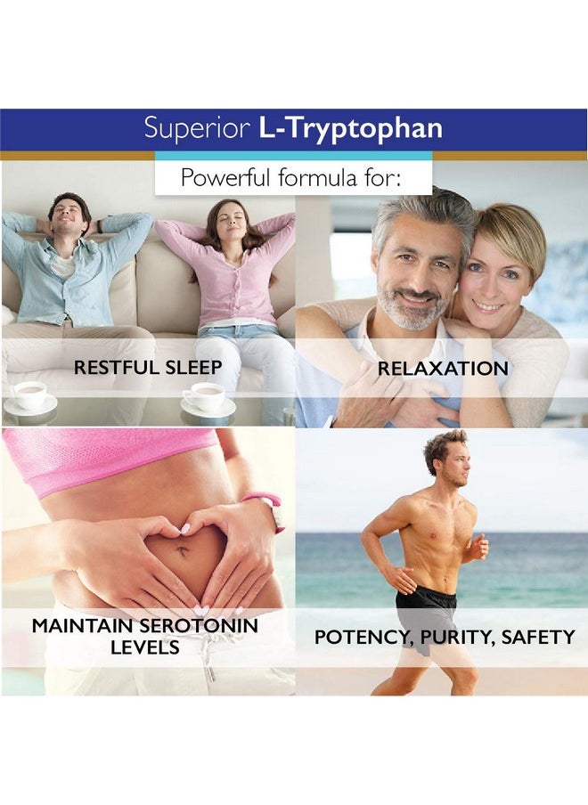 Health & Household - Superior Labs - Pure L-Tryptophan - 500Mg, 120 Vegetable Capsules - Non-Gmo Dietary Supplement For Restful Sleep & Relaxation - Supports Feelings Of Well Being And Healthy Circulation Circulation - Image 1