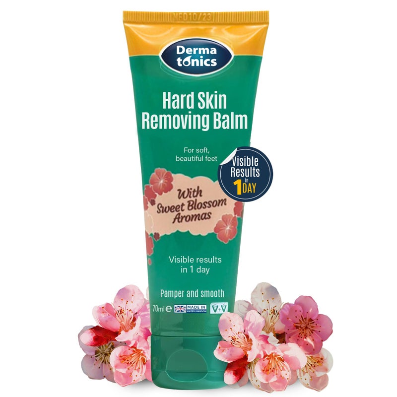 Dermatonics Hard Skin & Callus Removing Balm w/Sakura Blossom Aromas & 10% Urea - Skin Care for Feet, Hands & Elbows â€“ Moisturizing & Repairing Formula for Dry & Cracked Skin - 2.37 fl oz Tube - Image 1