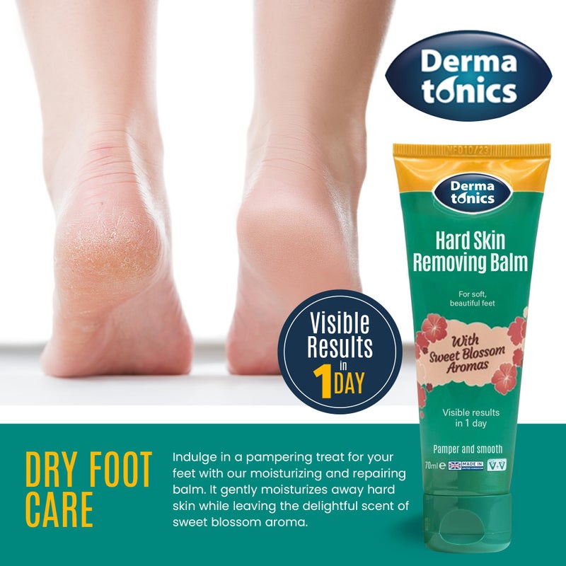 Dermatonics Hard Skin & Callus Removing Balm w/Sakura Blossom Aromas & 10% Urea - Skin Care for Feet, Hands & Elbows â€“ Moisturizing & Repairing Formula for Dry & Cracked Skin - 2.37 fl oz Tube - Image 5