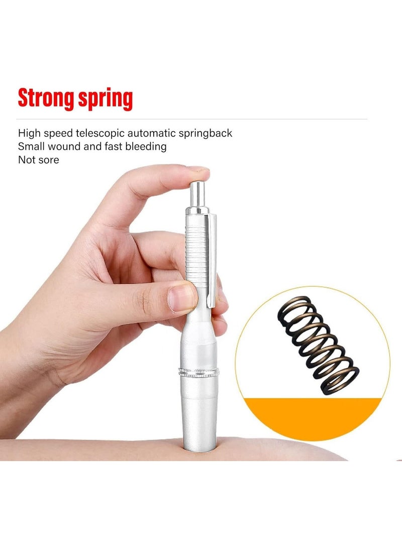 قلم لانسيت الدم مصنوع من خليط معدني من الالومنيوم لاخذ عينات الدم المنزلية لمراقبة نسبة السكر في الدم والحجامة ومراقبة نسبة السكر في الدم - Image 2