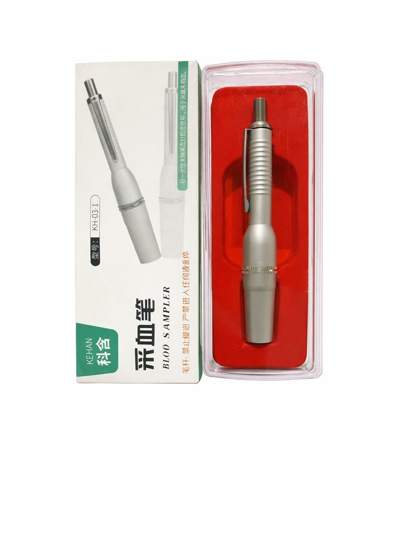 قلم لانسيت الدم مصنوع من خليط معدني من الالومنيوم لاخذ عينات الدم المنزلية لمراقبة نسبة السكر في الدم والحجامة ومراقبة نسبة السكر في الدم - Image 4