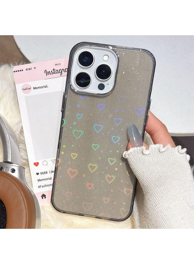 اس-توب جراب لهاتف iPhone 13 Pro، جراب هاتف هجين من مادة TPU بتصميم قلب ثلاثي الأبعاد IMD - Image 1