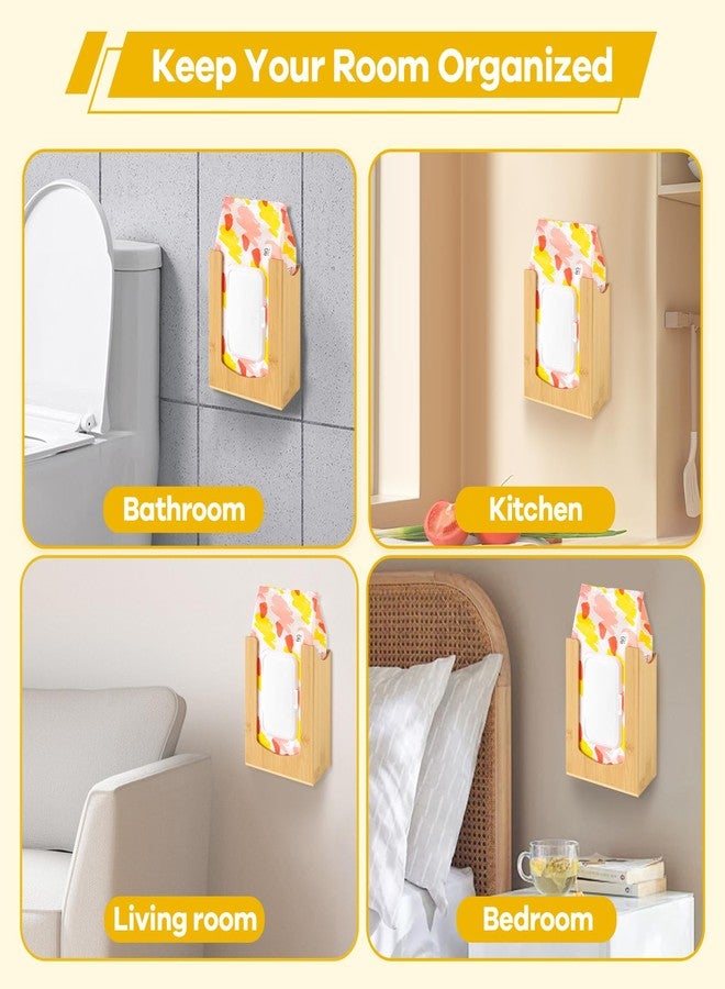 CRAKTH Bamboo Wipes Dispenser Wall Mount, Wipe Box Holder for Bathroom, Kitchen, Living Room, Storage Container for Facial Tissues, Face Towel - Image 4