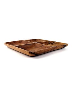 BLACKSTONE Acacia premium 20cm square platter dinner tableware for serving desserts and nuts cheese platter,wooden serving platter, suitable for kitchen and restaurants. Made in Thailand - AC2003  - Image 4