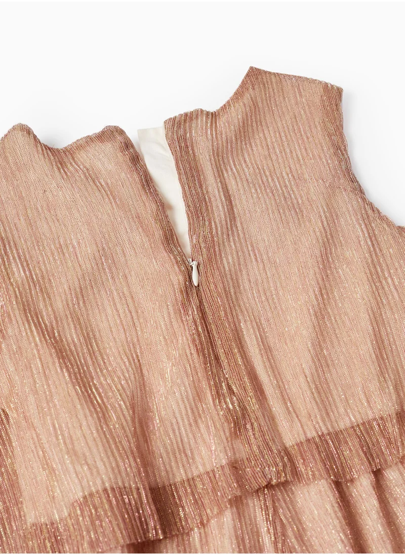 Zippy Zippy Metalic Tulle Jumpsuit For Girls
