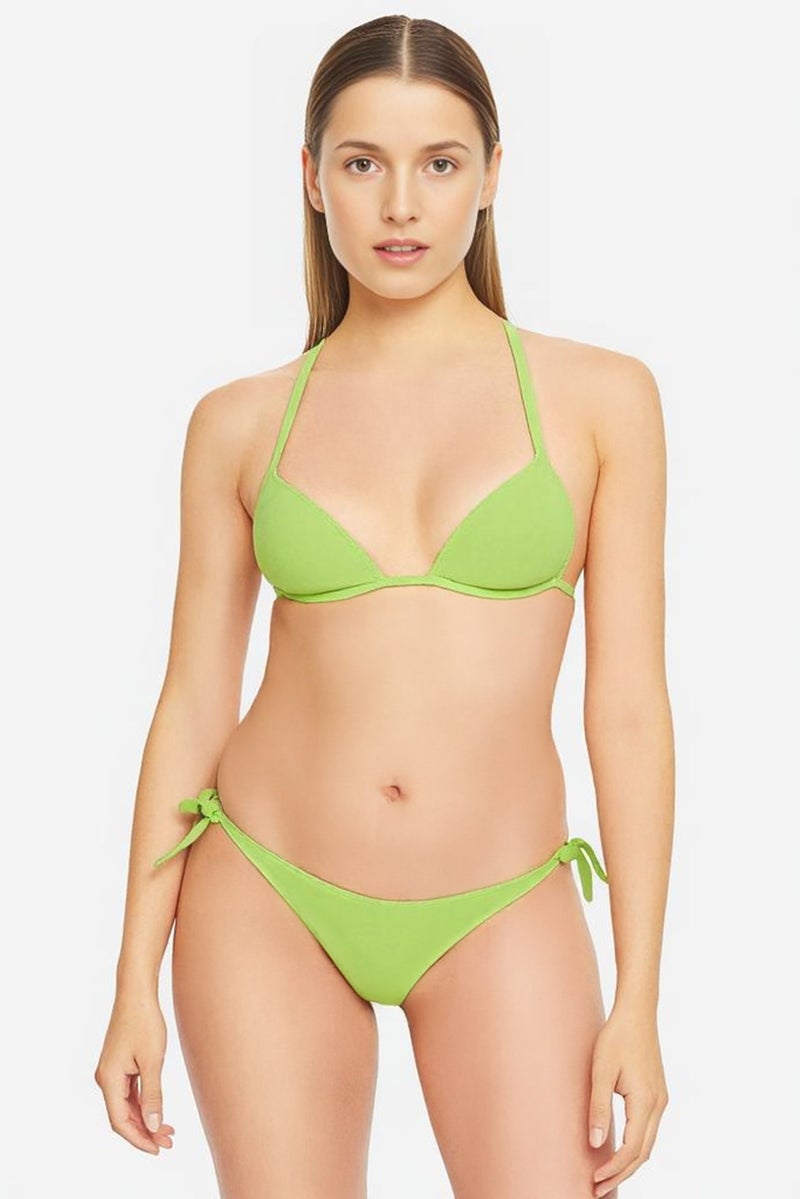 Lefties Women Solid Bikini Bottom, Green - Image 1