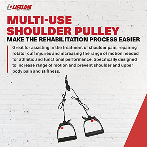 Lifeline Multi-Use Shoulder Pulley for Assisting Rehabilitation and Increasing Flexibility Black, Standard - Image 3