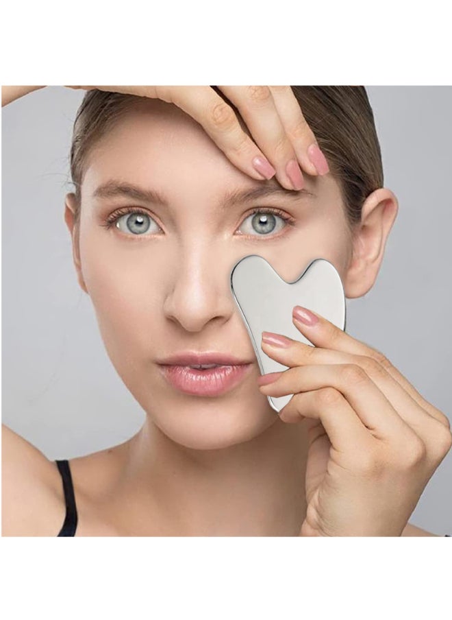 KHAJUL - Stainless Steel Facial Roller And Gua Sha Face Body Treatment, Reduce Puffiness, Facial Tension, Durable - Image 1