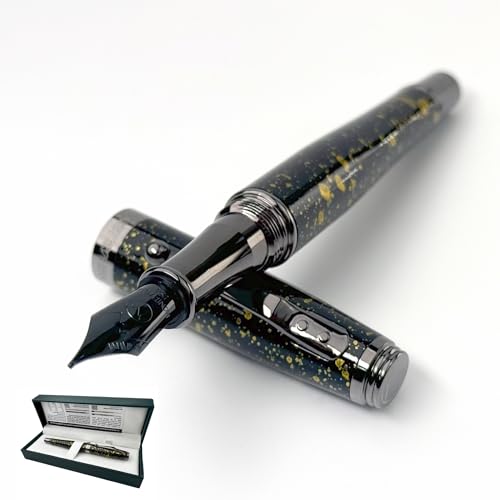 Monteverde Invincia Vega Starlight Yellow Fountain Pen - Broad Nib, Vibrant Design, Premium Writing Instrument - Image 1