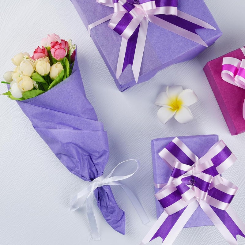 PLULON 60 Sheets Purple Tissue Paper Bulks, Gift Wrap Tissue Paper Sheets for Packaging Birthday Gift Wrapping Birthday Wedding Holiday Flower Halloween Christmas Party - Image 4