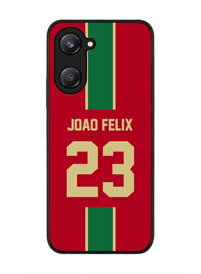 Stylizedd Rugged Black edge case for Vivo Y28s 5G / Vivo Y18 4G /Vivo Y03 4G, Slim fit Case Flexible Cover - Football Team - Portugal, Player Name - Joao Felix - Image 1