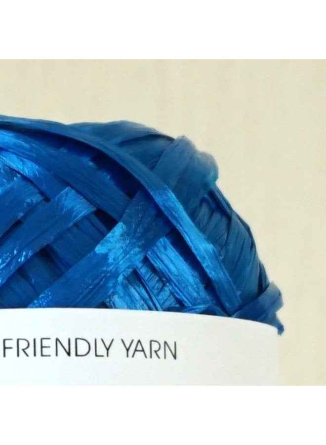 Raffia Line Cotton Straw Hat Bag DIY Crochet Friendly Braided Line ECO RAFFIA-Color:Shining Sea Blue  - Image 1