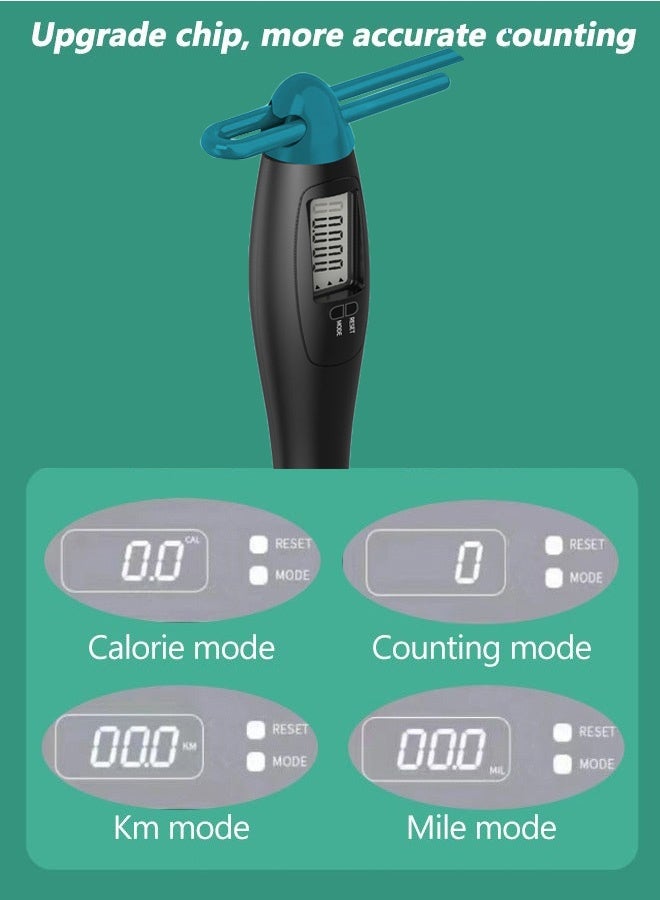 Dual Purpose Digital Jump Rope - Adjustable Counting Skipping Rope - Multimode Skipping Rope with Calories - 360° anti-winding - Cordless Jumping Rope for Fitness Exercise Gym - Image 5