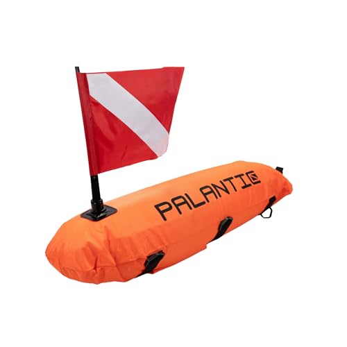 Scuba Choice Palantic Scuba Diving Spearfishing Nylon Torpedo Float with Dive Flag - Image 1