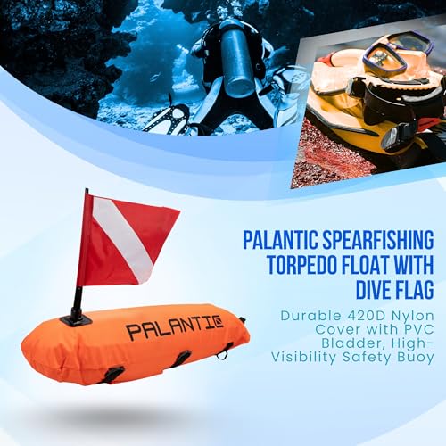 Scuba Choice Palantic Scuba Diving Spearfishing Nylon Torpedo Float with Dive Flag - Image 3
