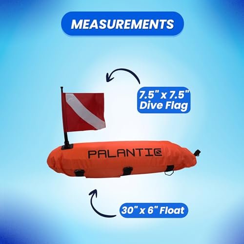 Scuba Choice Palantic Scuba Diving Spearfishing Nylon Torpedo Float with Dive Flag - Image 5