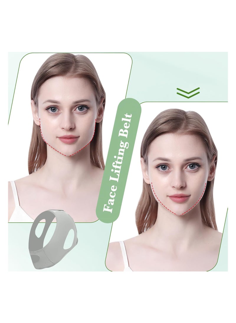 Bukela Facial Lifting Belt, Face Lift Band Soothing and Comfy Double Chin Reducing Device with Thin Face Female Facial Shaper, Reusable Breathable and Comfortable V Line Facial Lifting Mask (Green)  - Image 5