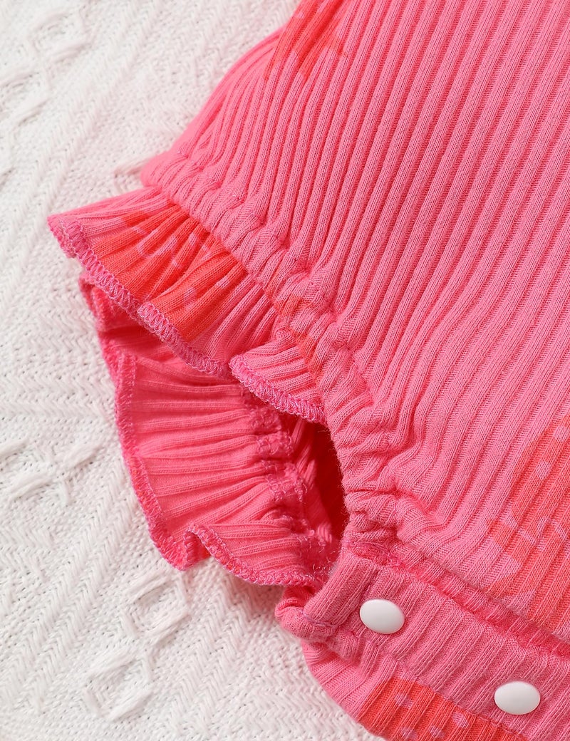 Fullfamous Infant Baby Girl Clothes Outfits Romper Spring Summer Clothing Onesie Bodysuit Jumpsuit ropa de bebe niÃ±a Pink Strawberry 3-6 Months - Image 5