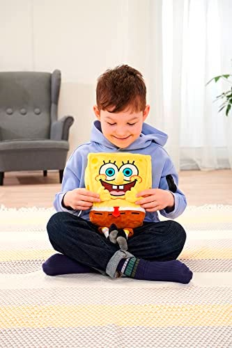 Simba Toys Spongebob Squarepants Plush – Ultra Soft & Cuddly - Kids Toy, Gift for Children, Ages 3+, Yellow, 14 inches (Huggable Collectible) - Image 4