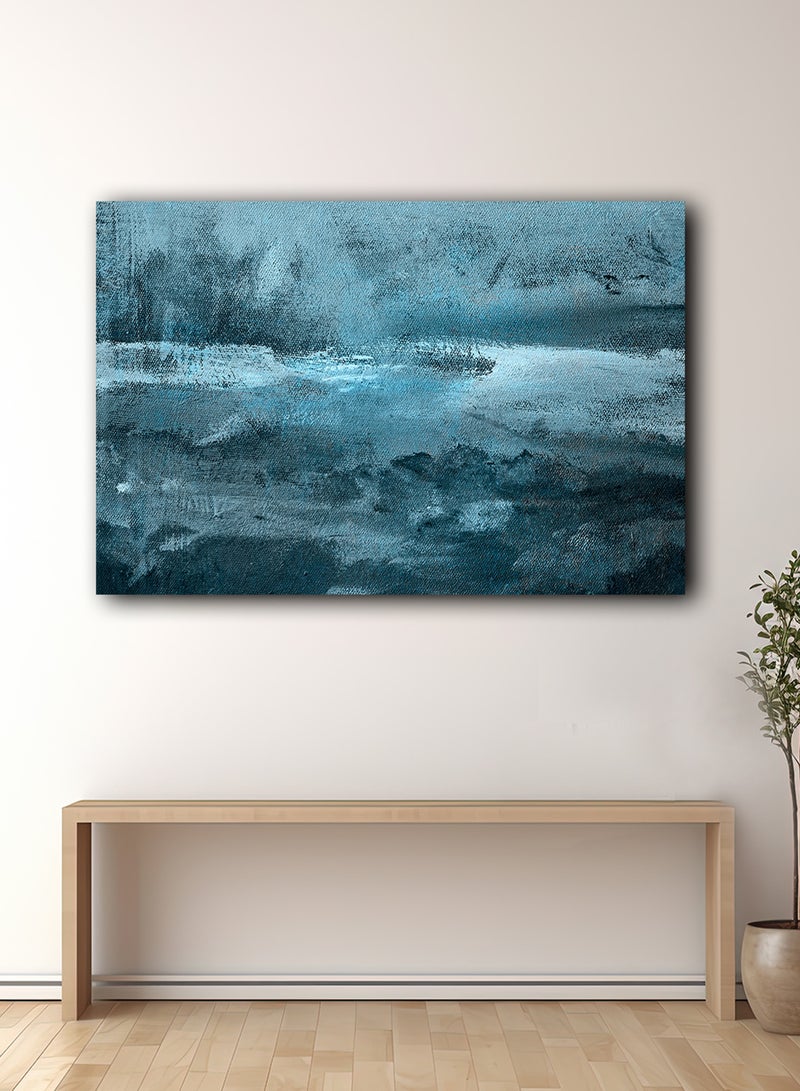 لوحة كانفاس على إطار خشبي بتصميم فن تجريدي - Image 1