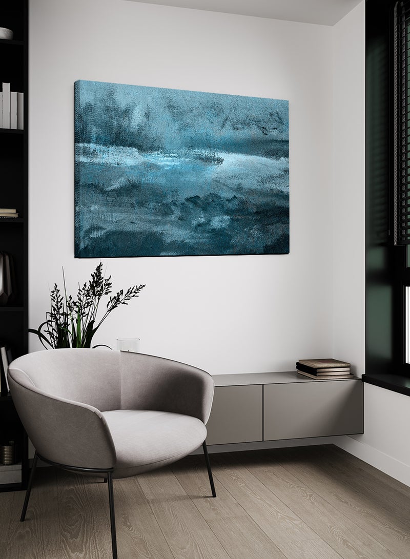 لوحة كانفاس على إطار خشبي بتصميم فن تجريدي - Image 3