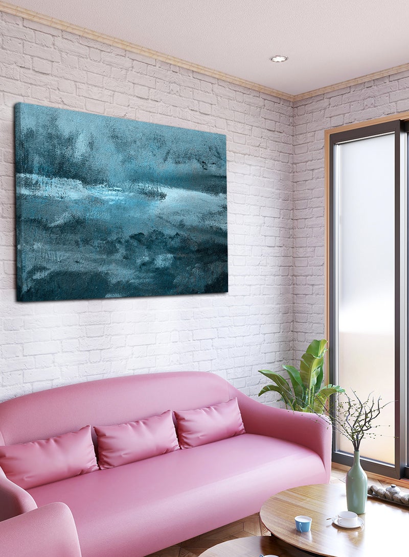 لوحة كانفاس على إطار خشبي بتصميم فن تجريدي - Image 2